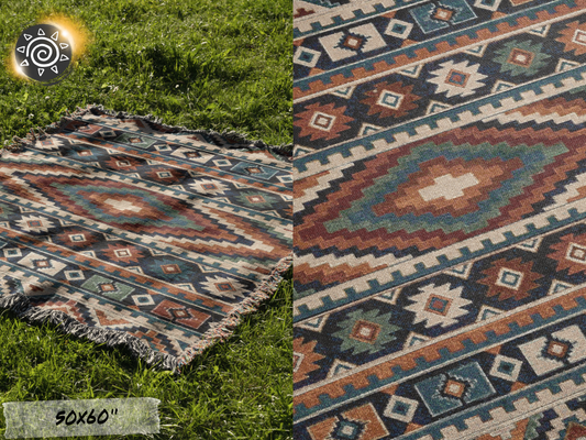 Woven Blanket - Aztec Theme