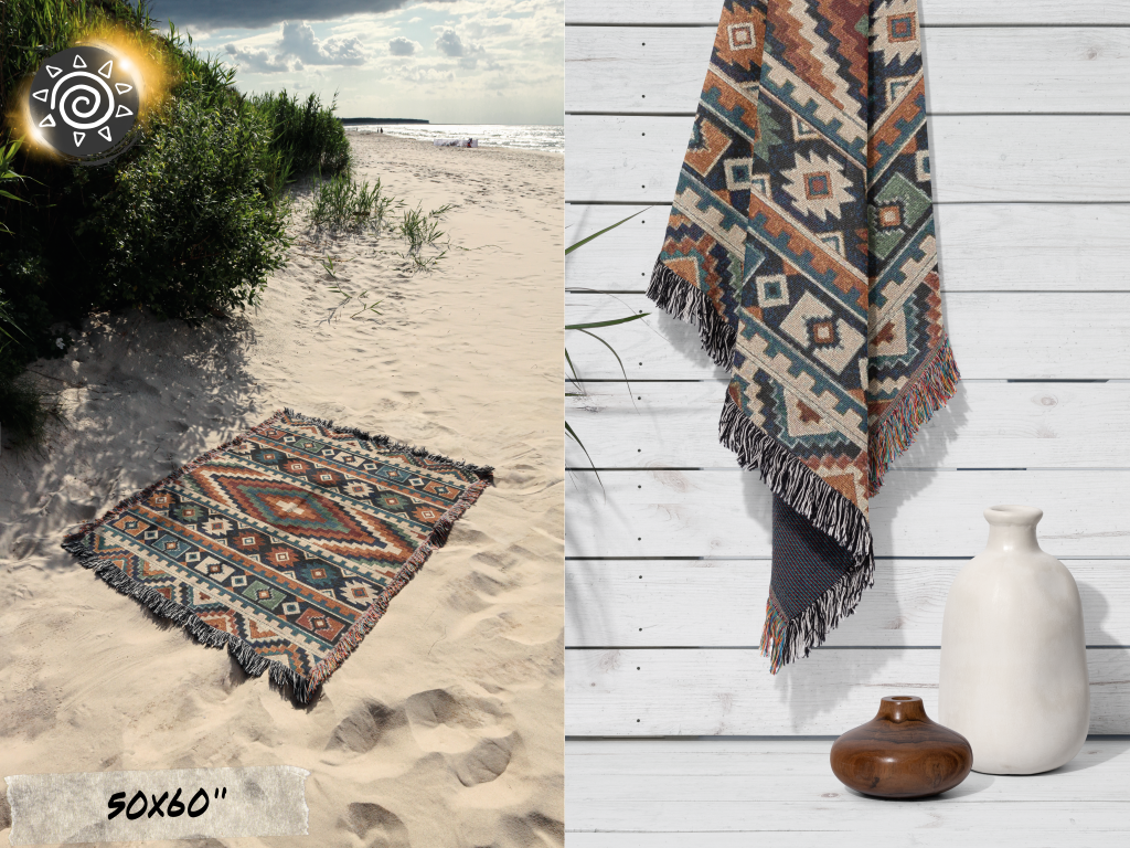 Woven Blanket - Aztec Theme