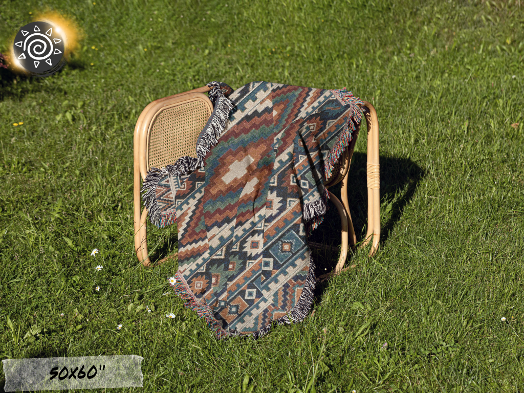 Woven Blanket - Aztec Theme
