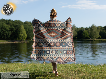 Woven Blanket - Aztec Theme