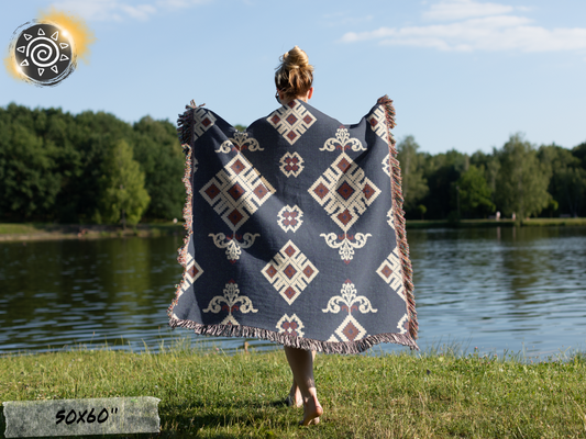 Woven Blanket - Ukrainian Theme