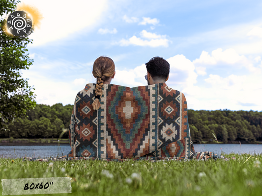 Woven Blanket - Aztec Theme