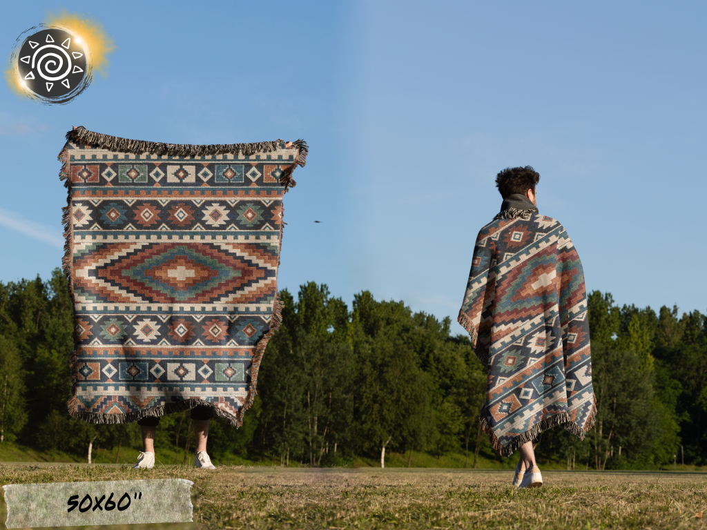 Woven Blanket - Aztec Theme