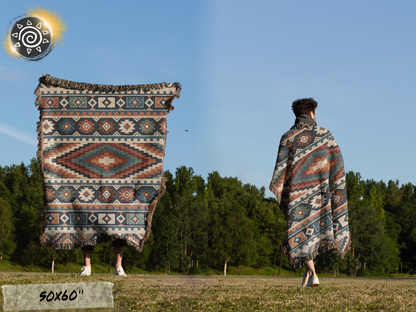 Woven Blanket - Aztec Theme