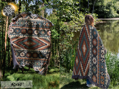 Woven Blanket - Aztec Theme